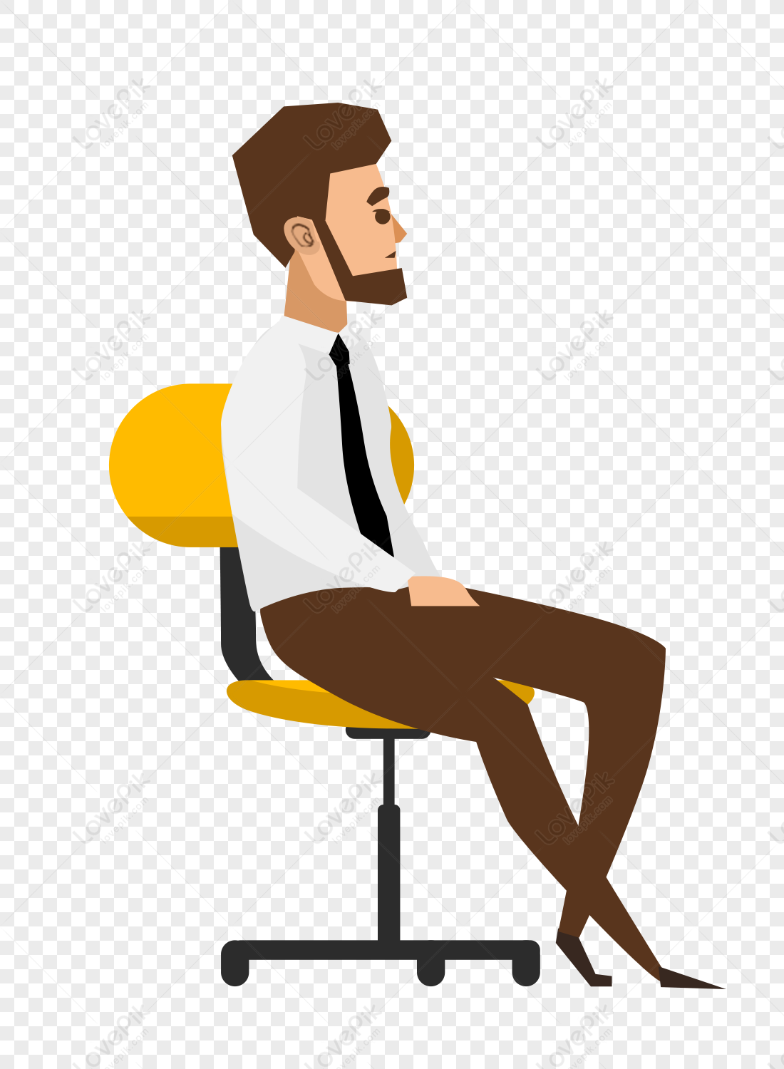 Detail Man Sitting In Chair Png Nomer 25