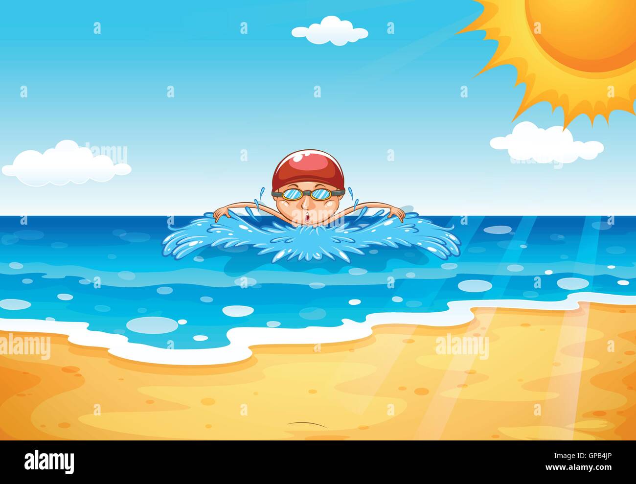 Detail Man Swimming Clipart Nomer 11