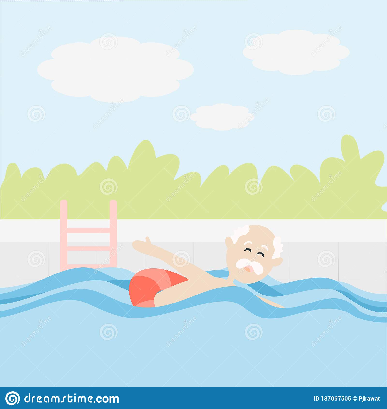 Detail Man Swimming Clipart Nomer 17