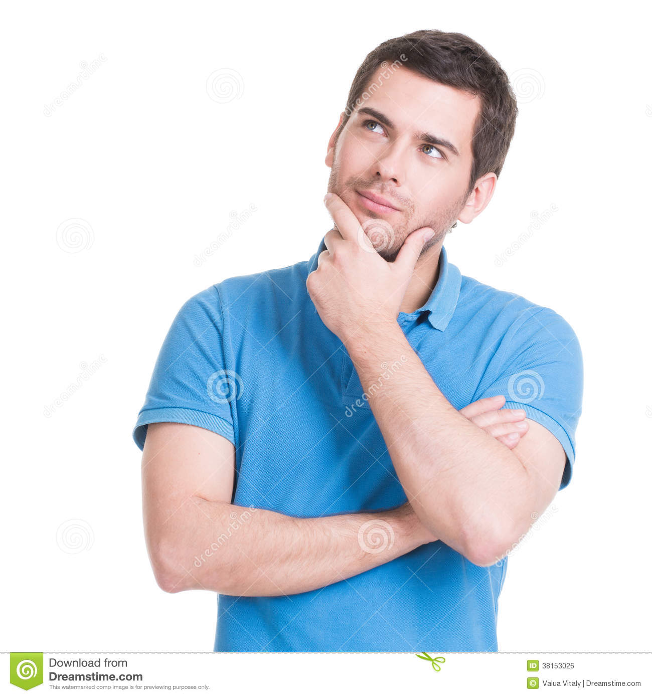 Detail Man Thinking Stock Image Nomer 2