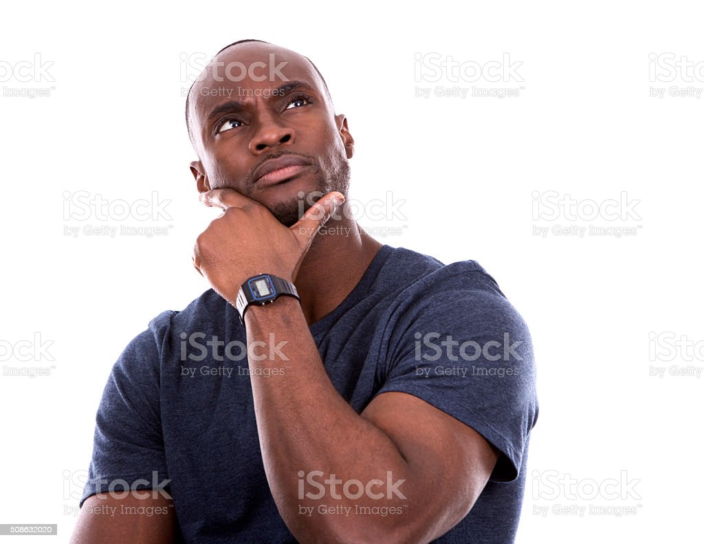 Detail Man Thinking Stock Image Nomer 12