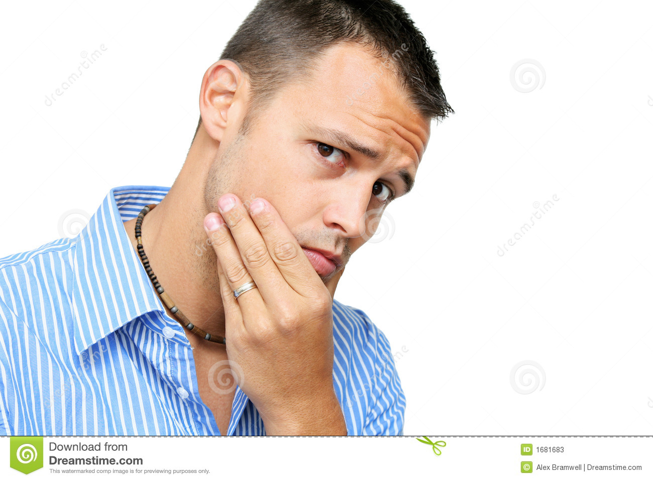 Detail Man Thinking Stock Image Nomer 13