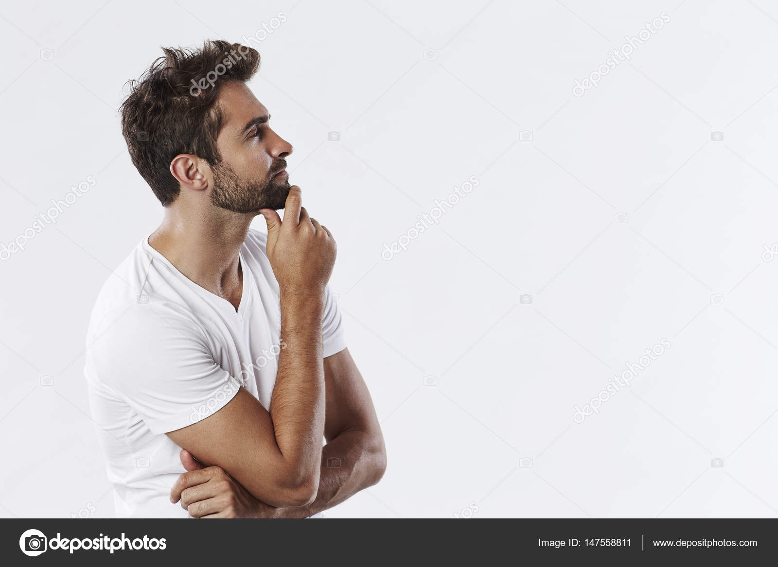 Detail Man Thinking Stock Image Nomer 14