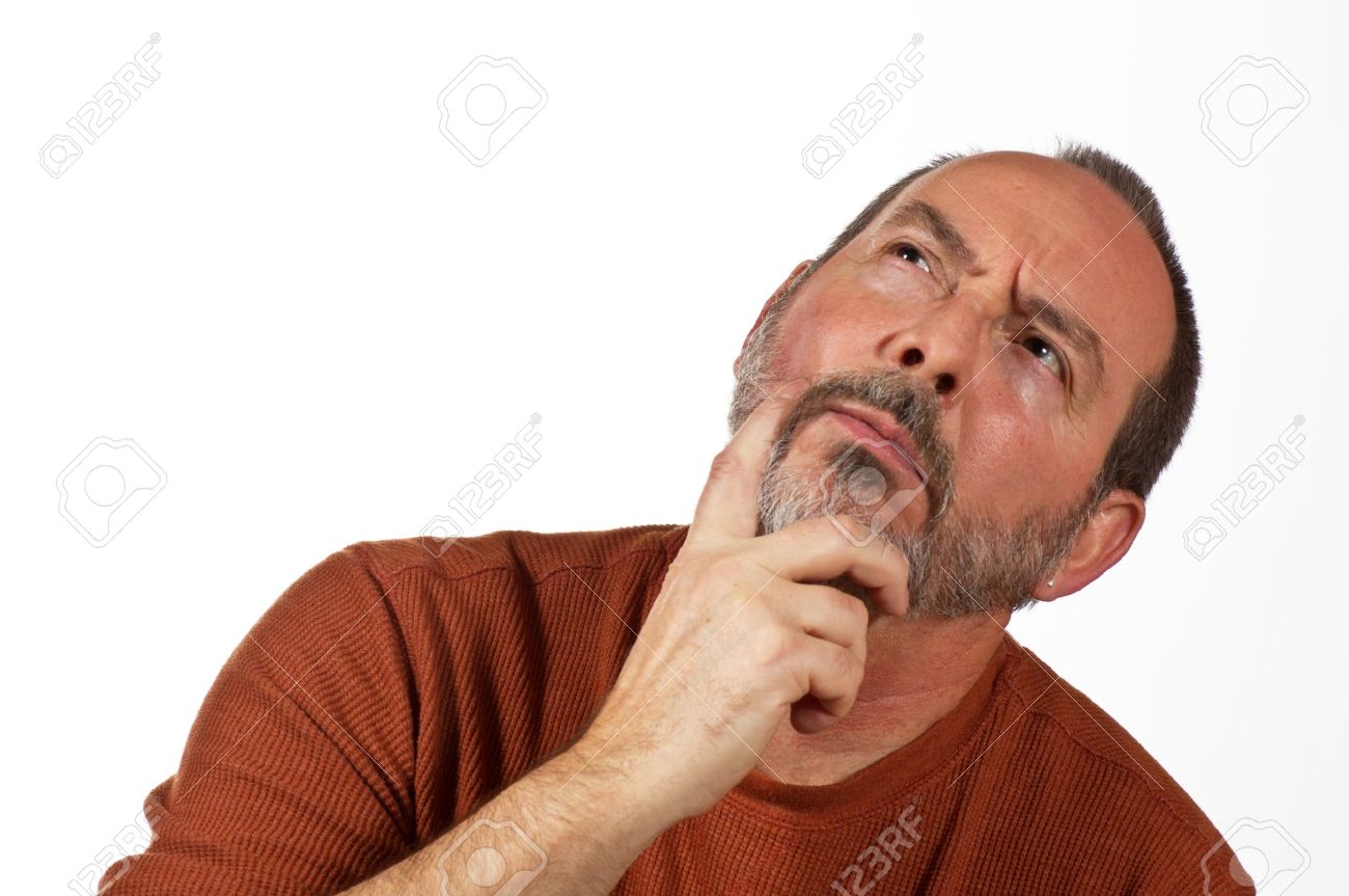 Detail Man Thinking Stock Image Nomer 16