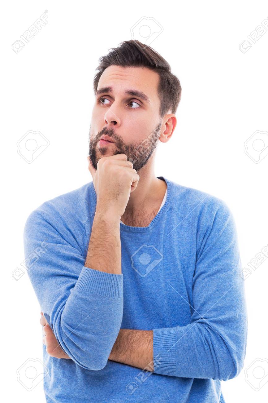Detail Man Thinking Stock Image Nomer 19