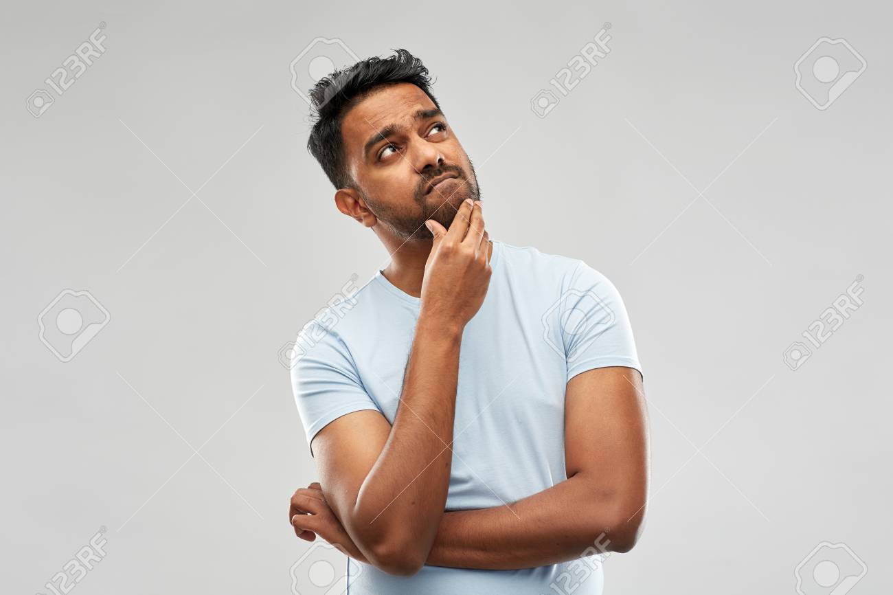 Detail Man Thinking Stock Image Nomer 3