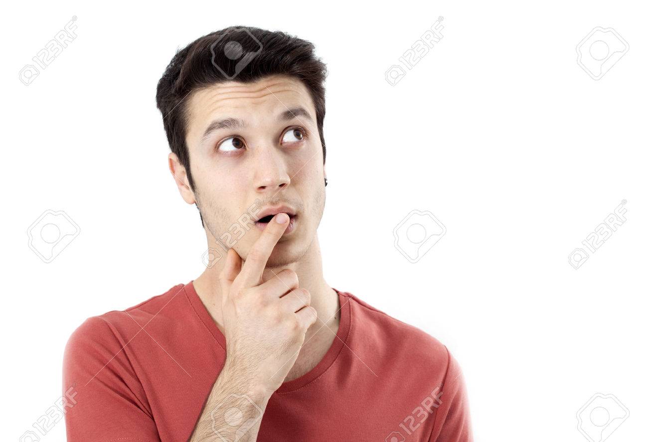 Detail Man Thinking Stock Image Nomer 24