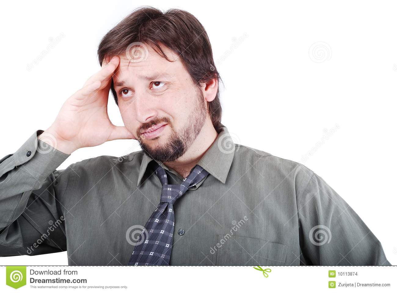 Detail Man Thinking Stock Image Nomer 25