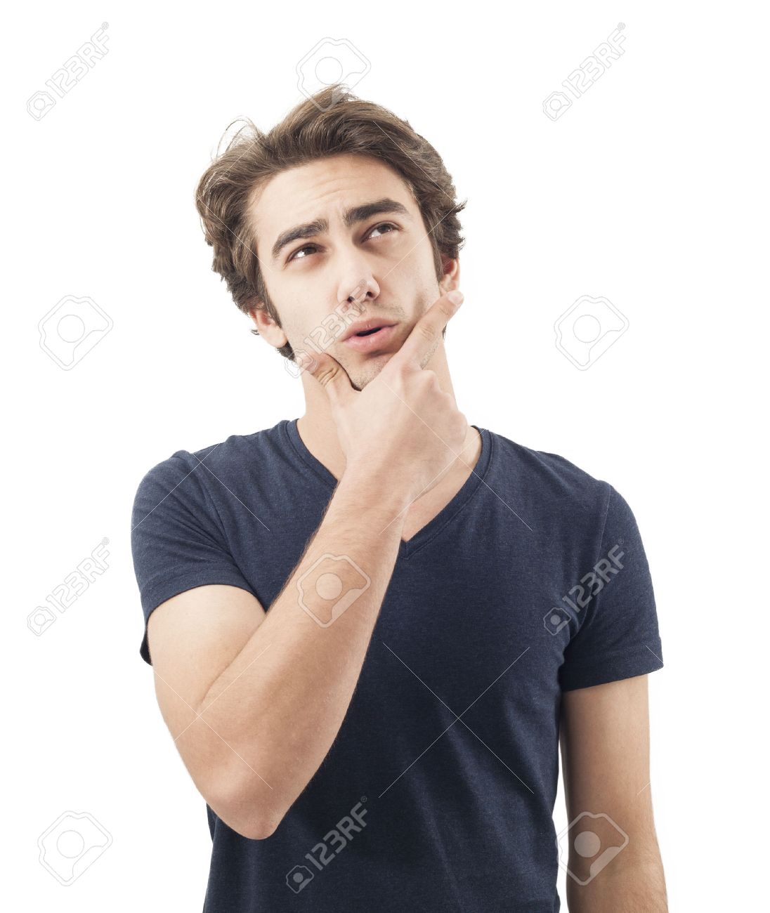 Detail Man Thinking Stock Image Nomer 26