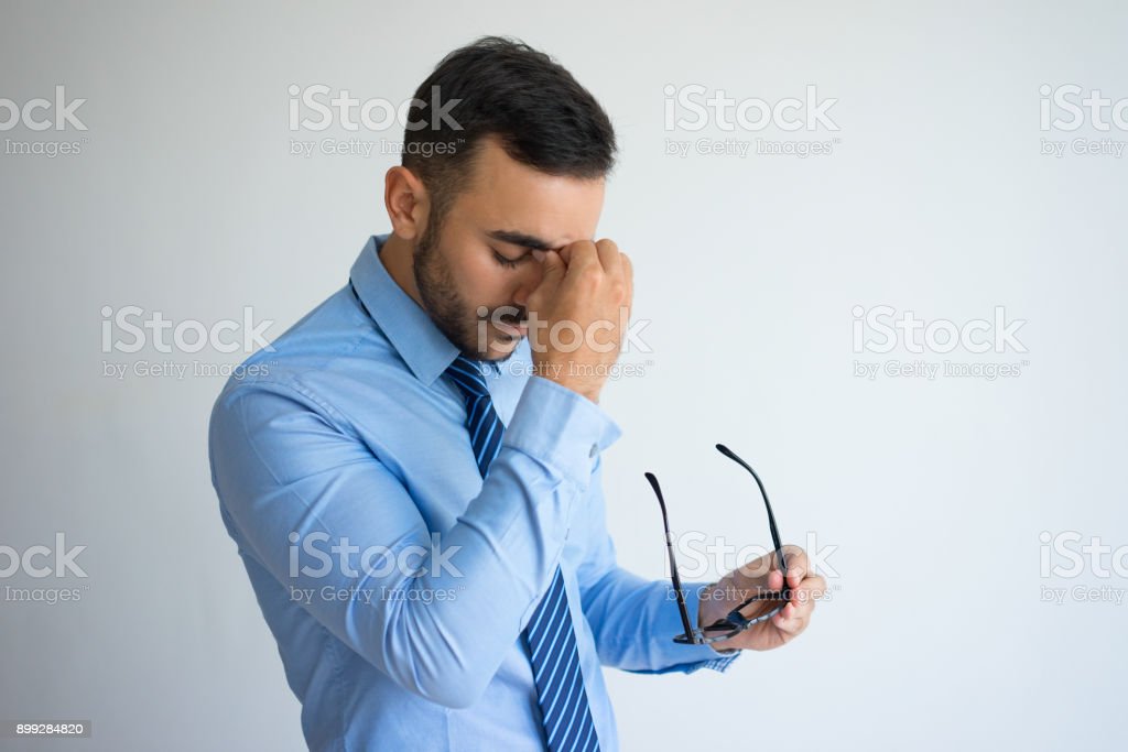 Detail Man Thinking Stock Image Nomer 28