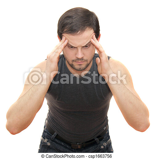 Detail Man Thinking Stock Image Nomer 29