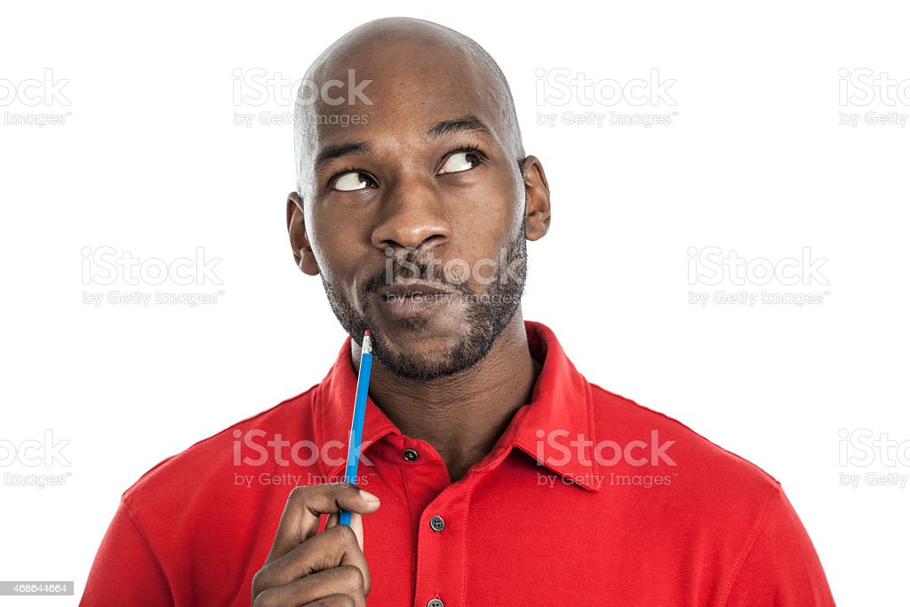 Detail Man Thinking Stock Image Nomer 4