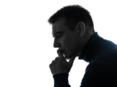 Detail Man Thinking Stock Image Nomer 30