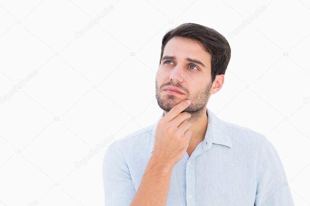 Detail Man Thinking Stock Image Nomer 34