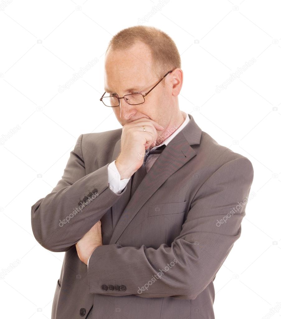 Detail Man Thinking Stock Image Nomer 35