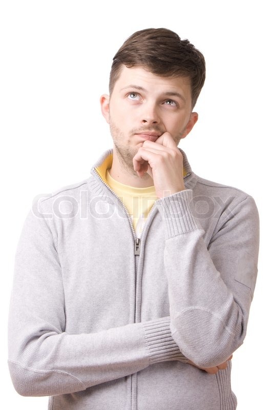 Detail Man Thinking Stock Image Nomer 38