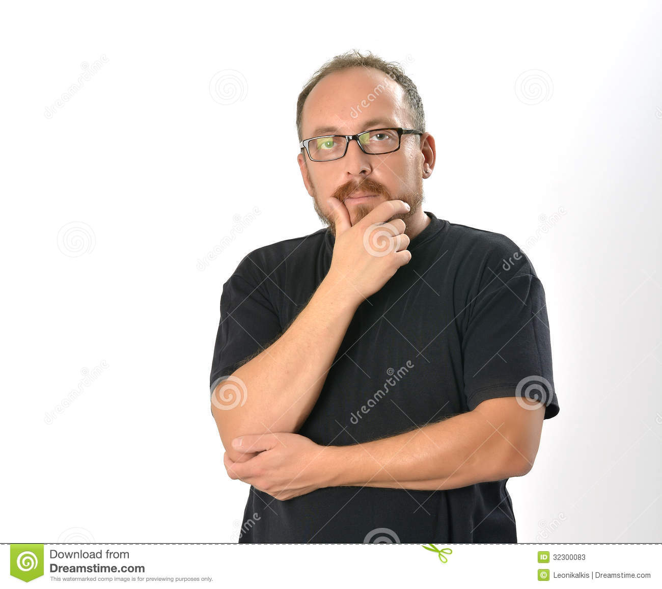Detail Man Thinking Stock Image Nomer 39