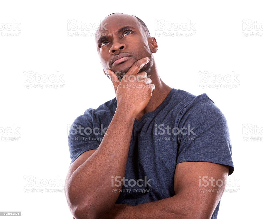 Detail Man Thinking Stock Image Nomer 5