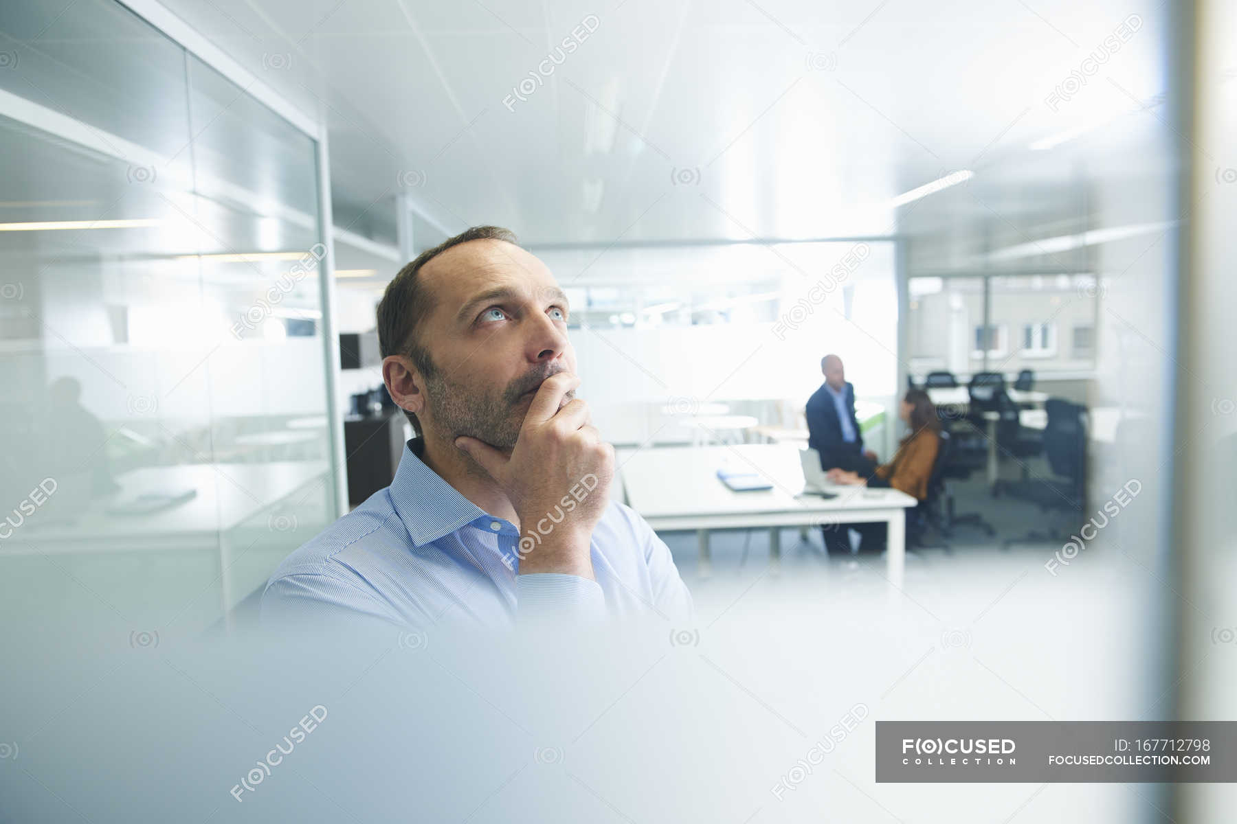 Detail Man Thinking Stock Image Nomer 44