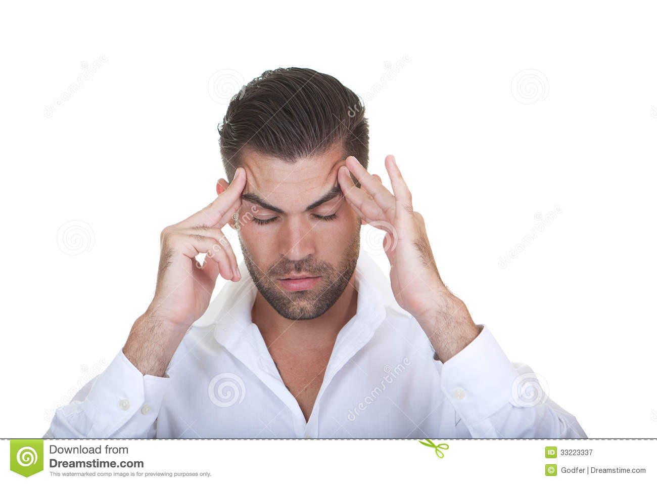 Detail Man Thinking Stock Image Nomer 6