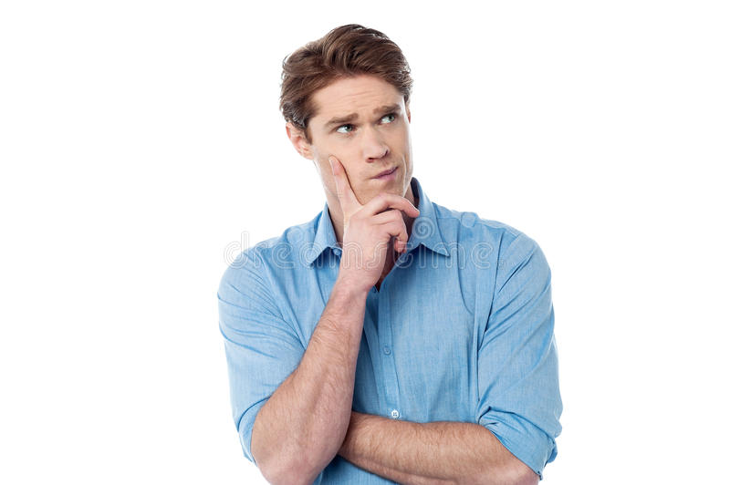 Detail Man Thinking Stock Image Nomer 49