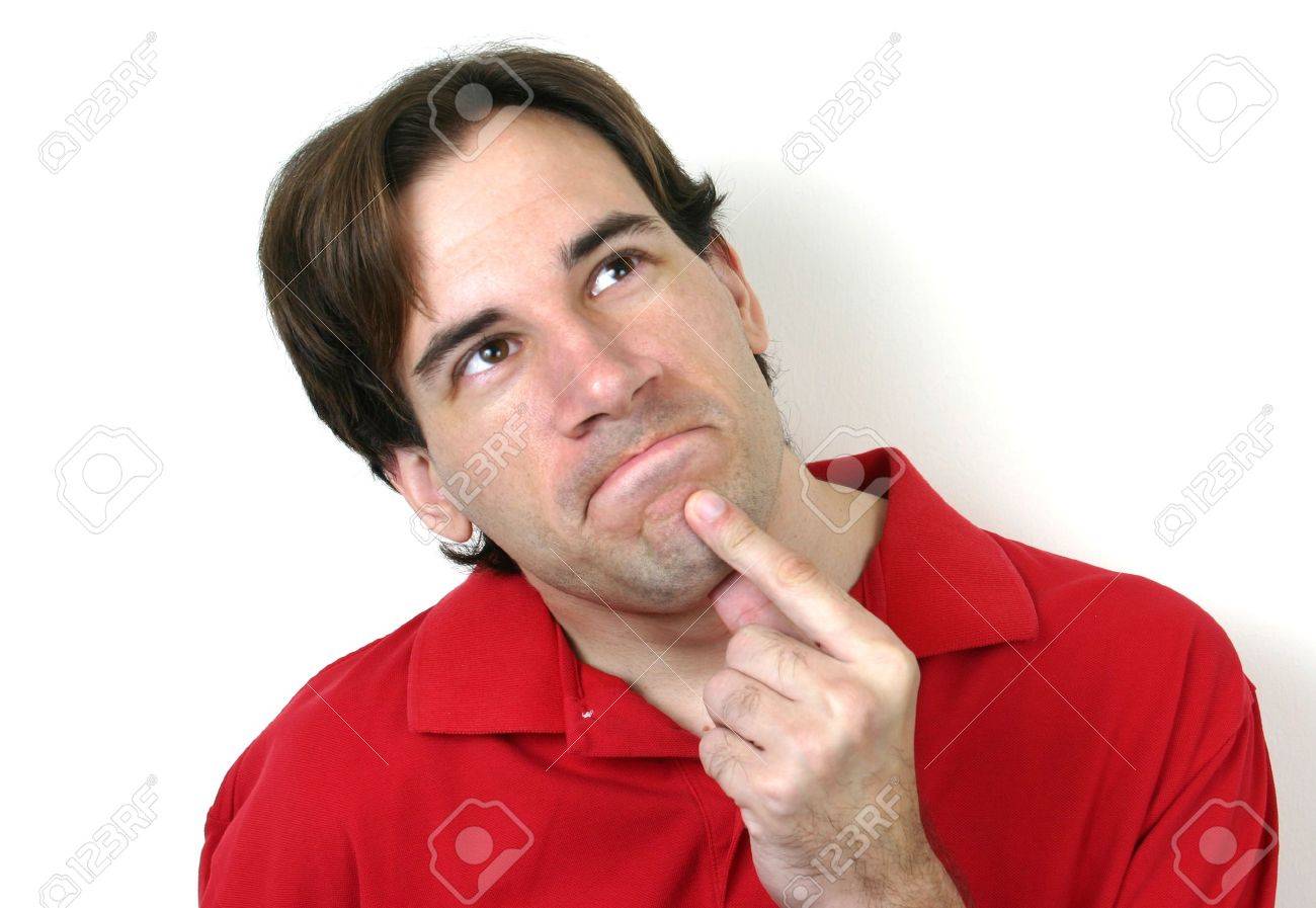 Detail Man Thinking Stock Image Nomer 51