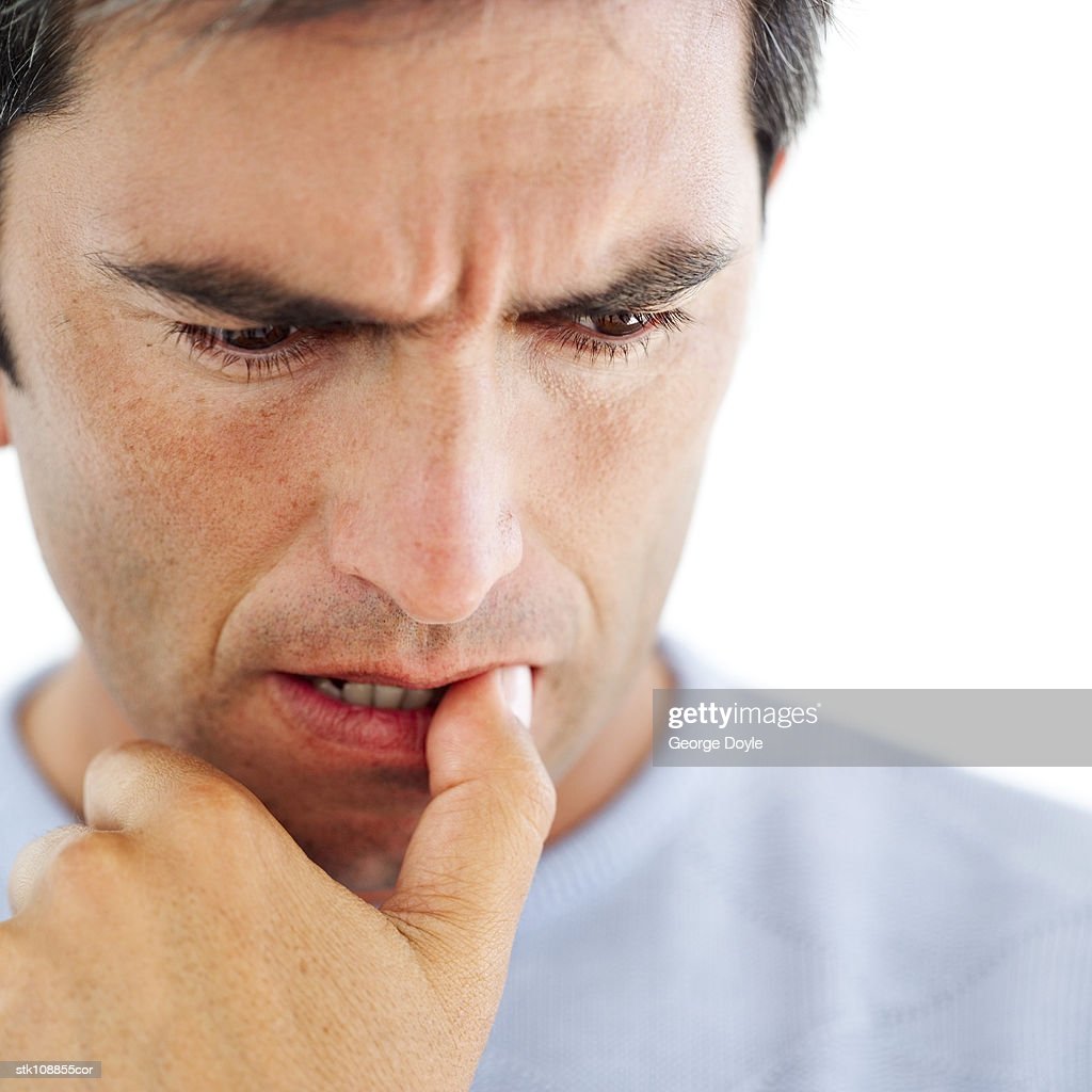 Detail Man Thinking Stock Image Nomer 54