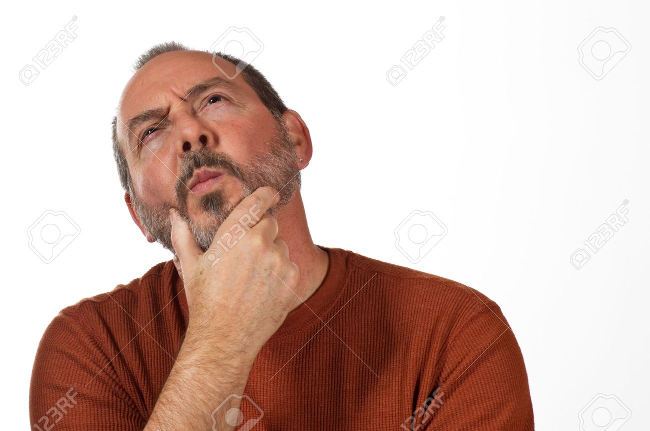 Detail Man Thinking Stock Image Nomer 58