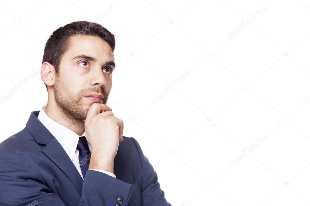 Detail Man Thinking Stock Image Nomer 7