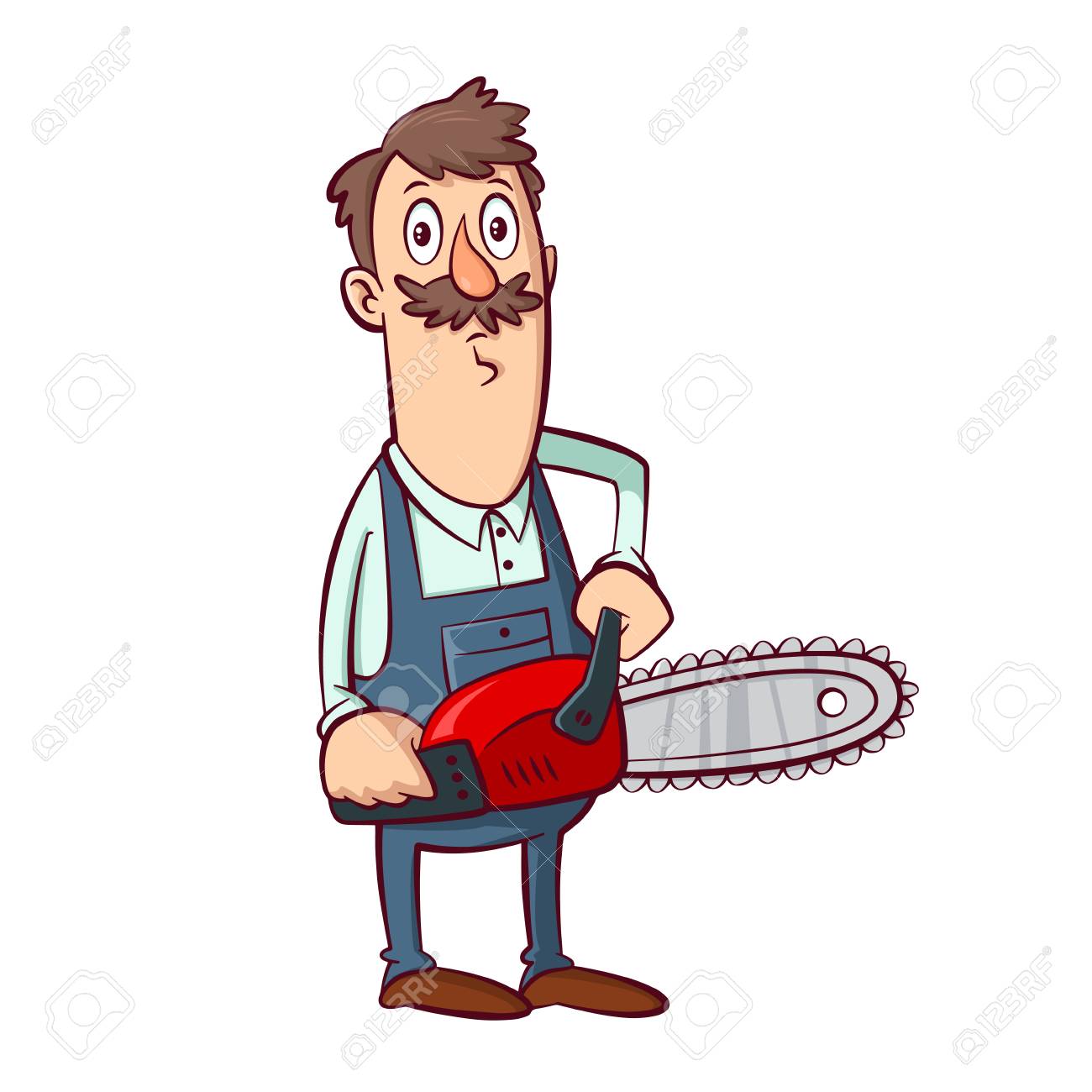 Detail Man With Chainsaw Clipart Nomer 2