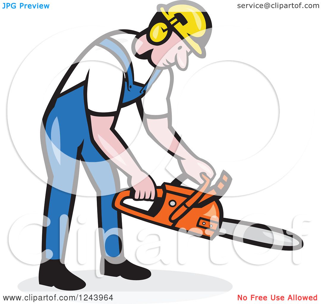 Detail Man With Chainsaw Clipart Nomer 20