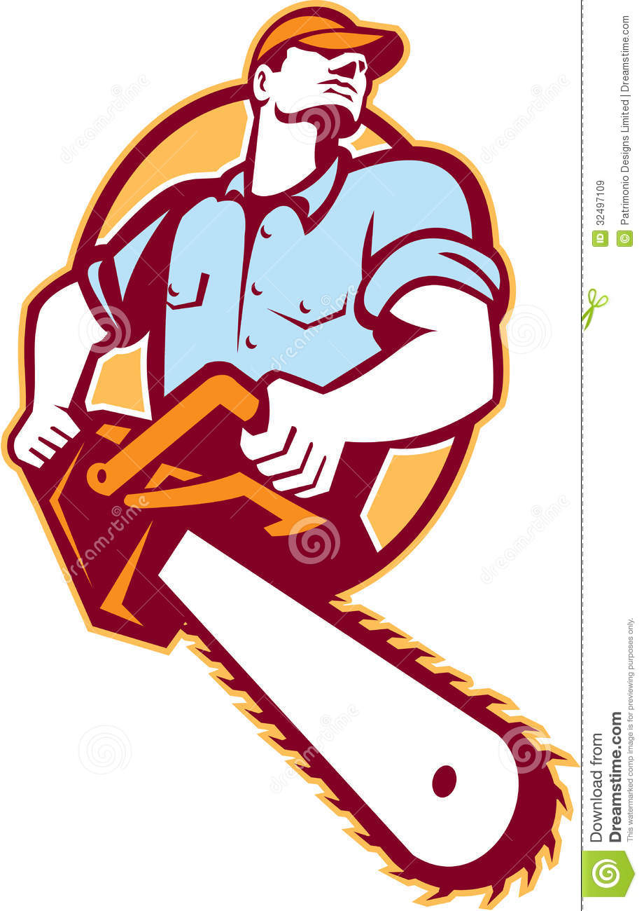 Detail Man With Chainsaw Clipart Nomer 4