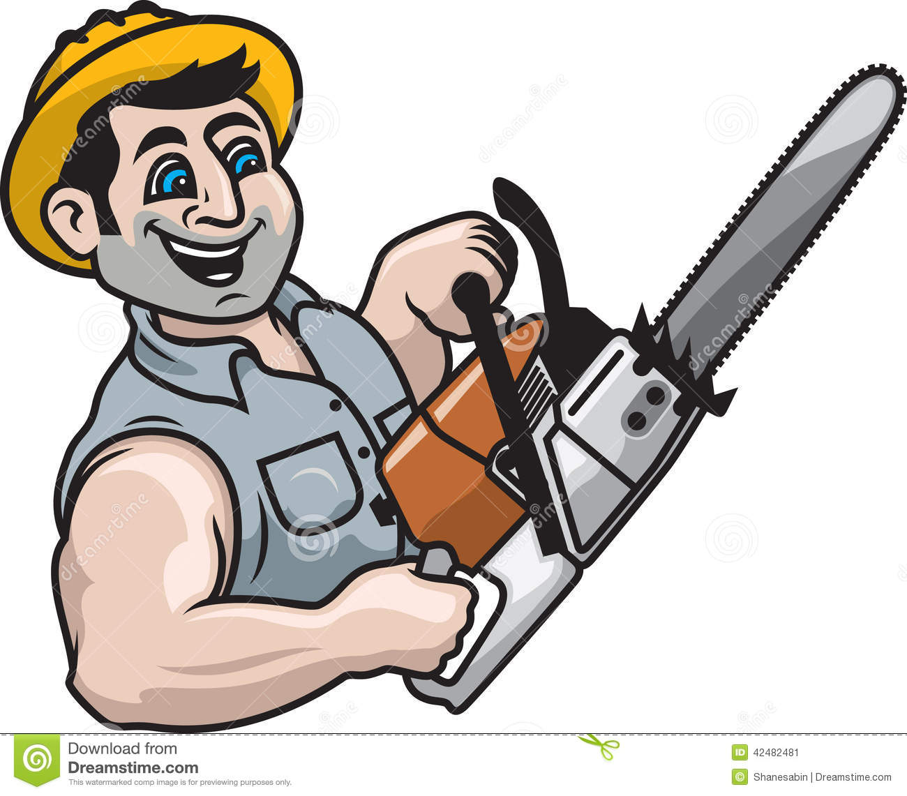 Detail Man With Chainsaw Clipart Nomer 27