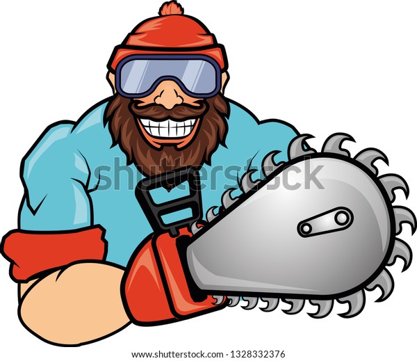 Detail Man With Chainsaw Clipart Nomer 28