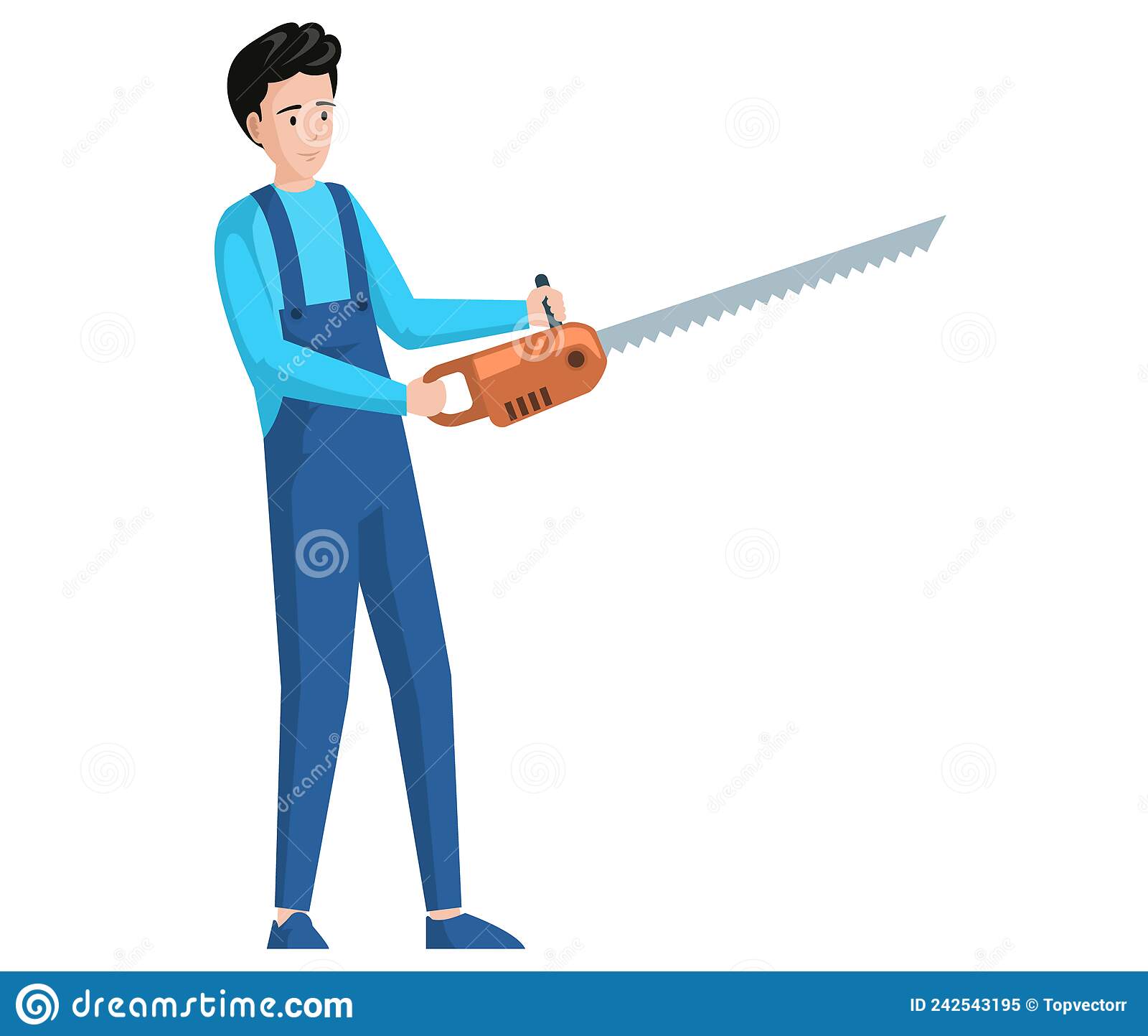 Detail Man With Chainsaw Clipart Nomer 33