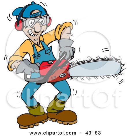 Detail Man With Chainsaw Clipart Nomer 35