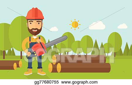 Detail Man With Chainsaw Clipart Nomer 45