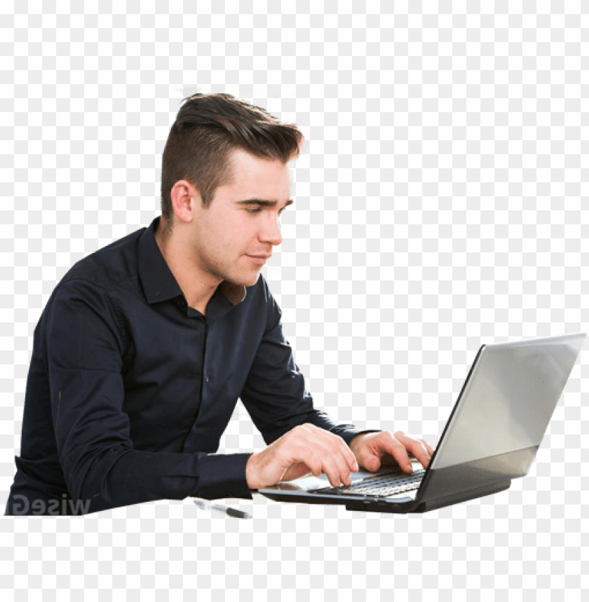 Detail Man With Laptop Png Nomer 11