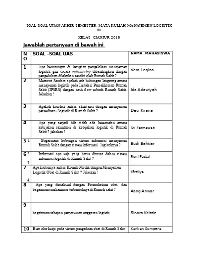 Detail Manajemen Logistik Di Rumah Sakit Nomer 29