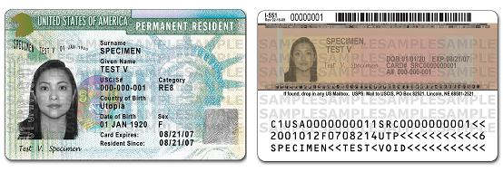Detail Permanent Resident Card Template Nomer 14