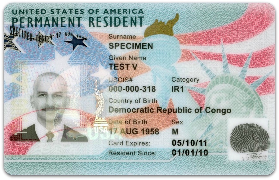 Detail Permanent Resident Card Template Nomer 19