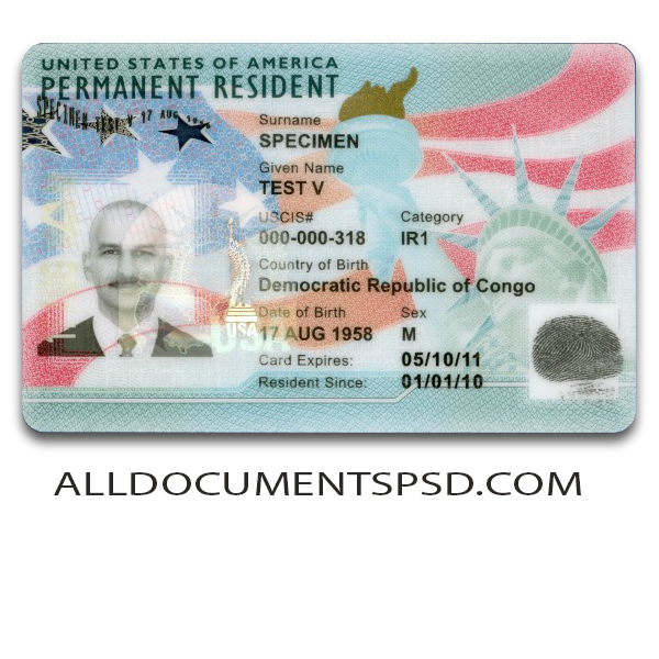 Detail Permanent Resident Card Template Nomer 20