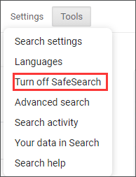 Detail Permanently Turn Off Safe Search Nomer 20