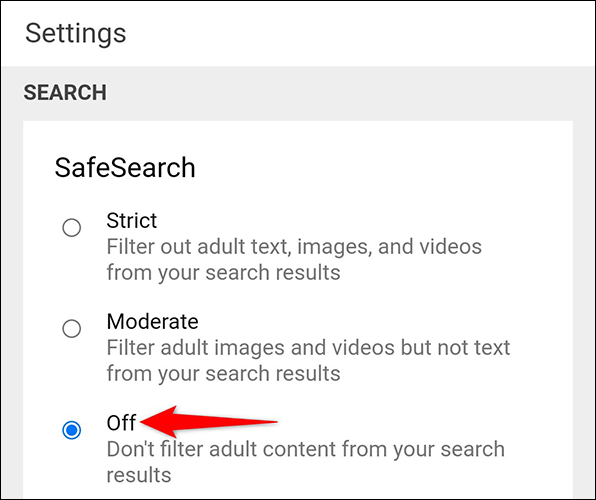 Detail Permanently Turn Off Safe Search Nomer 8