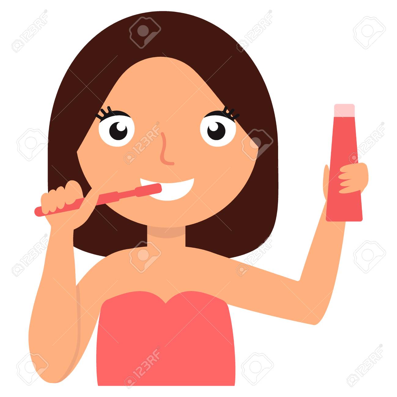 Detail Person Brushing Teeth Clipart Nomer 12