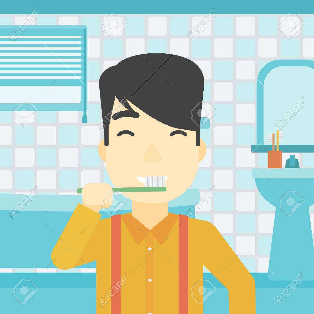 Detail Person Brushing Teeth Clipart Nomer 28