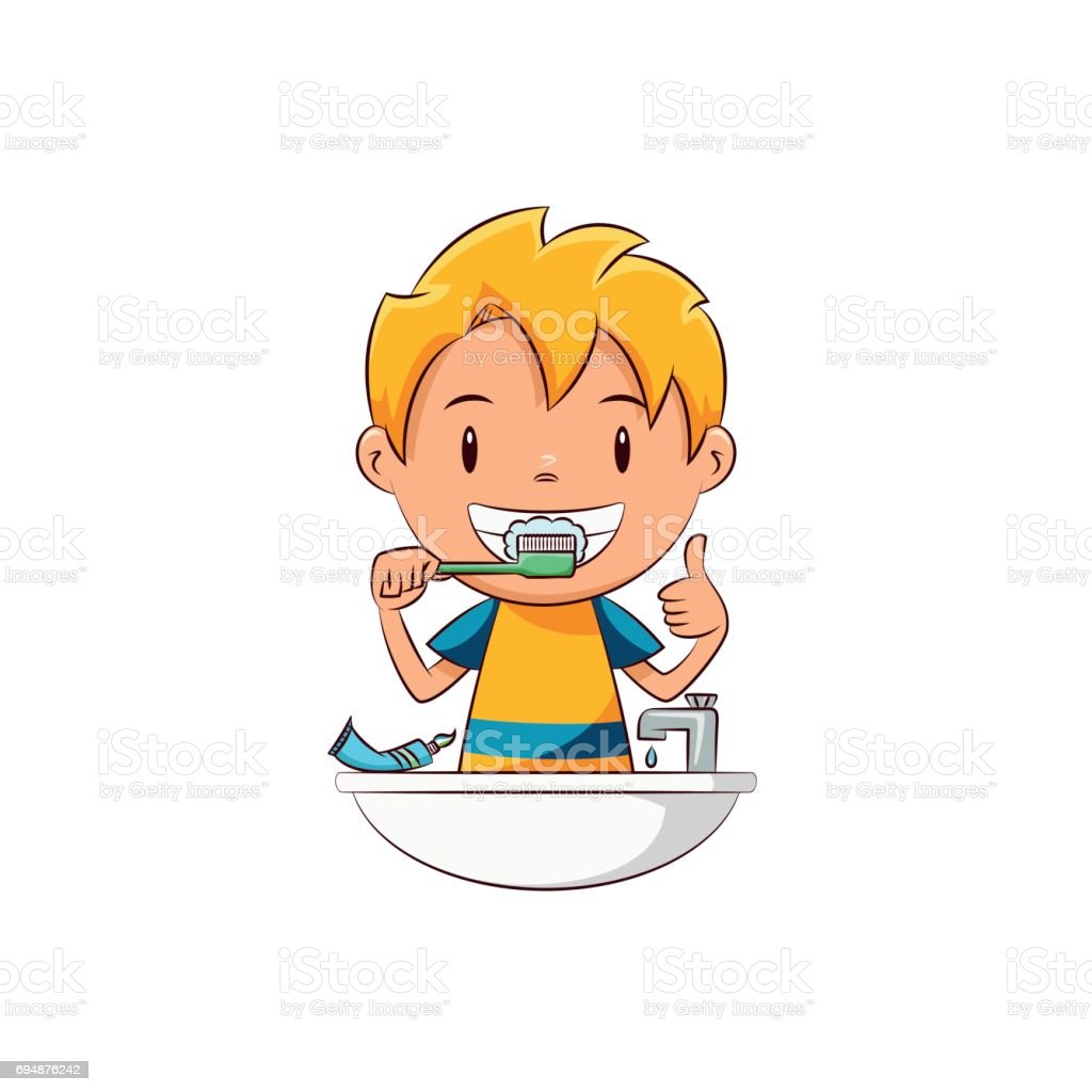 Detail Person Brushing Teeth Clipart Nomer 41