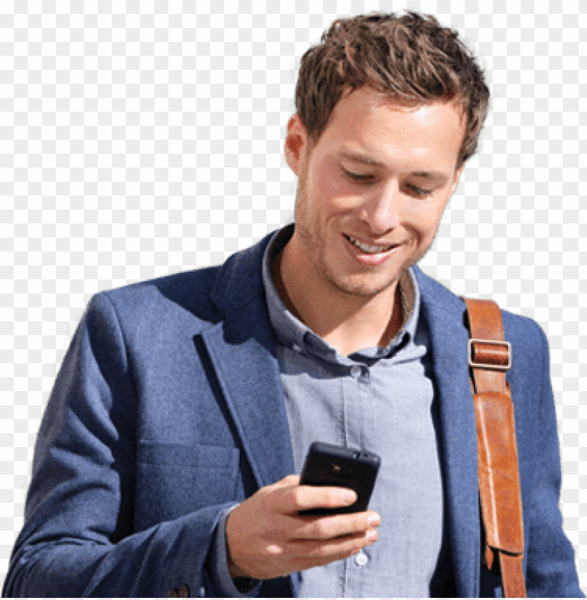 Detail Person On Phone Png Nomer 4