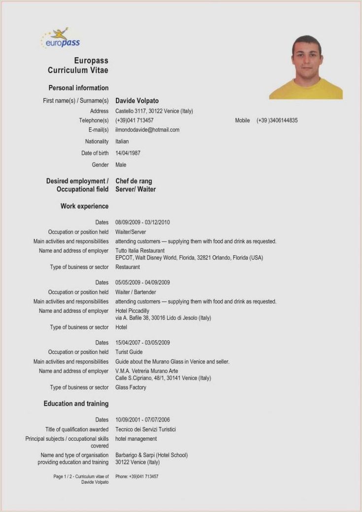 Detail Personal Background Di Cv Nomer 4