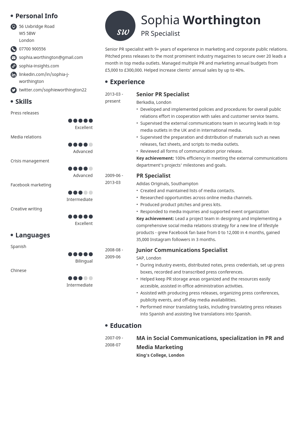 Detail Personal Background Di Cv Nomer 6